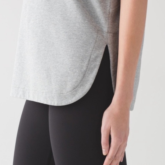 Lululemon All Time Tee Heathered Gray Size 4 - Picture 7 of 13